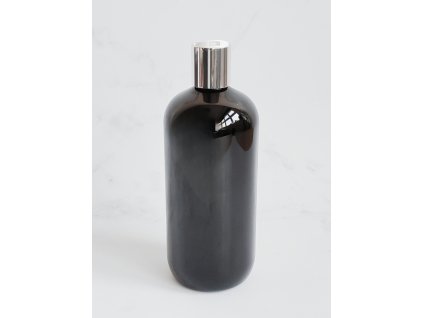 Černá lahvička BELA 500 ml s bílo-stříbrným DISC TOP