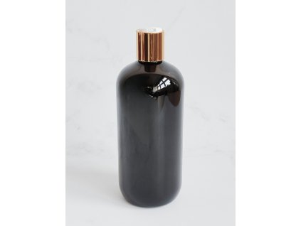 Černá lahvička BELA 500 ml s bílo-zlatým DISC TOP