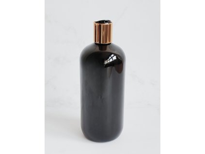 Černá lahvička BELA 500 ml s černo-zlatým DISC TOP