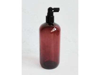 Jantarová lahvička BELA 500 ml a černým sprejem