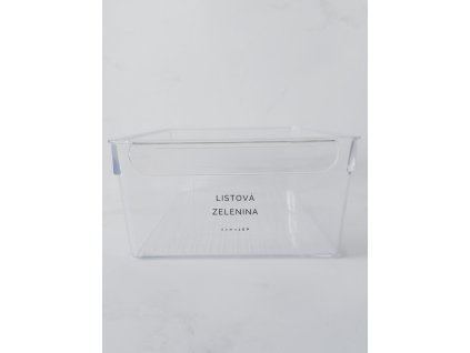 LISTOVÁ ZELENINA průhledná samolepka bez rámečku, základní písmo, rozměr 6 × 4 cm na boxy, šuplíky a dózy do lednice komplet