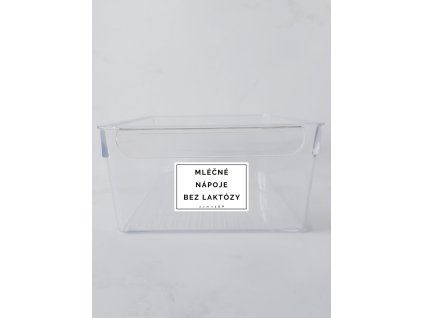 mlecne napoje bez laktozy bila omyvatelna samolepka s rameckem na boxy dozy do lednice rozmer 6 x 4 cm tucne pismo domalep komplet