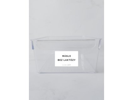 maslo bez laktozy bila omyvatelna samolepka bez ramecku na boxy dozy do lednice rozmer 6 x 4 cm tucne pismo domalep komplet