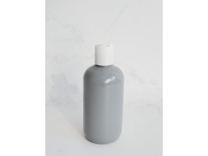 Šedá lahvička BELA 300 ml a bílý DISC TOP