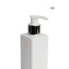 davkovac mydla 250 ml bily hranaty bilo stribrna pumpicka detail
