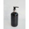 Černá lahvička BELA 300 ml černá s černo-stříbrným dávkovačem