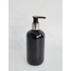 Černá lahvička BELA 300 ml s černo-stříbrným dávkovačem