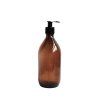 15929 1 davkovac skleneny hnedy 500 ml mona cerna hladka pumpicka