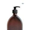 15965 2 davkovac skleneny hnedy 1000 ml mona cerna vroubkovana pumpicka detail