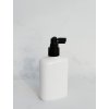 Bílá oválná lahvička LIMA 250 ml s černým sprejem