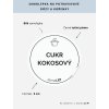 CUKR KOKOSOVÝ průměr 5 cm – bílá vinylová, voděodolná, omyvatelná samolepka na dózy, tučné písmo