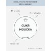 CUKR MOUČKA průměr 5 cm – bílá vinylová, voděodolná, omyvatelná samolepka na dózy, tučné písmo