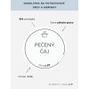PEČENÝ ČAJ průměr 5 cm – bílá vinylová, voděodolná, omyvatelná samolepka na dózy, základní písmo