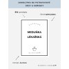 MEDUŇKA LÉKAŘSKÁ rozměr 6 x 8 cm – bílá vinylová, voděodolná, omyvatelná samolepka na dózy, tučné písmo