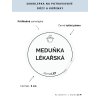 MEDUŇKA LÉKAŘSKÁ průměr 5 cm – průhledná vinylová, voděodolná, omyvatelná samolepka na dózy, tučné písmo