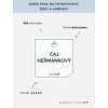 ČAJ HEŘMÁNKOVÝ 5 × 5 cm – bílá vinylová, voděodolná, omyvatelná samolepka na dózy, tučné písmo  