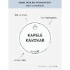 KAPSLE KÁVOVAR průměr 5 cm – bílá vinylová, voděodolná, omyvatelná samolepka na dózy, tučné písmo