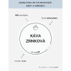 KÁVA ZRNKOVÁ průměr 5 cm – bílá vinylová, voděodolná, omyvatelná samolepka na dózy, tučné písmo
