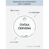 ČOČKA ČERVENÁ průměr 5 cm – bílá vinylová, voděodolná, omyvatelná samolepka na dózy, tučné písmo