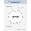 HRÁCH průměr 5 cm – bílá vinylová, voděodolná, omyvatelná samolepka na dózy, tučné písmo