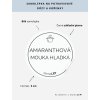 AMARANTHOVÁ MOUKA HLADKÁ průměr 5 cm – bílá vinylová, voděodolná, omyvatelná samolepka na dózy, základní písmo