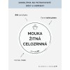 MOUKA ŽITNÁ CELOZRNNÁ průměr 5 cm – bílá vinylová, voděodolná, omyvatelná samolepka na dózy, tučné písmo