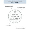 MOUKA PŠENIČNÁ CELOZRNNÁ průměr 5 cm – průhledná vinylová, voděodolná, omyvatelná samolepka na dózy, základní písmo
