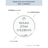MOUKA ŽITNÁ CHLEBOVÁ průměr 5 cm – průhledná vinylová, voděodolná, omyvatelná samolepka na dózy, základní písmo