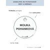 MOUKA POHANKOVÁ průměr 5 cm – průhledná vinylová, voděodolná, omyvatelná samolepka na dózy, tučné písmo