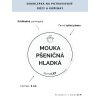 MOUKA PŠENIČNÁ HLADKÁ průměr 5 cm – průhledná vinylová, voděodolná, omyvatelná samolepka na dózy, tučné písmo