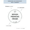 MOUKA PŠENIČNÁ HRUBÁ průměr 5 cm – průhledná vinylová, voděodolná, omyvatelná samolepka na dózy, tučné písmo