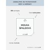 MOUKA ŠPALDOVÁ 5 × 5 cm – bílá vinylová, voděodolná, omyvatelná samolepka na dózy, tučné písmo