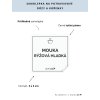 MOUKA RÝŽOVÁ HLADKÁ 5 × 5 cm – průhledná vinylová, voděodolná, omyvatelná samolepka na dózy, tučné písmo