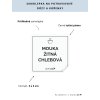 MOUKA ŽITNÁ CHLEBOVÁ 5 × 5 cm – průhledná vinylová, voděodolná, omyvatelná samolepka na dózy, tučné písmo