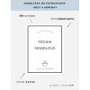 MOUKA MANDLOVÁ 6 × 8 cm – bílá vinylová, voděodolná, omyvatelná samolepka na dózy, základní písmo