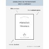 PŠENIČNÁ TRHANKA 6 × 8 cm – bílá vinylová, voděodolná, omyvatelná samolepka na dózy, základní písmo