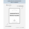 AMARANTHOVÁ MOUKA HLADKÁ 6 × 8 cm – bílá vinylová, voděodolná, omyvatelná samolepka na dózy, tučné písmo
