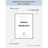 MOUKA MANDLOVÁ 6 × 8 cm – bílá vinylová, voděodolná, omyvatelná samolepka na dózy, tučné písmo