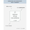 MOUKA ŽITNÁ CELOZRNNÁ 5 × 5 cm – bílá vinylová, voděodolná, omyvatelná samolepka na dózy, základní písmo