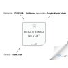 KONDICIÓNER NA VLNY omyvatelná samolepka na kosmetiku, rozměr 5x5 cm, základní písmo, průhledná varianta | domaLEP. Vhodná pro lahvičky, dózy a kelímky ze skla, plastu i keramiky. Odolná vůči vodě a častému mytí.