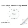 RELAX omyvatelná samolepka na kosmetiku, průměr 5 cm, základní písmo, průhledná varianta domaLEP