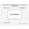 Samolepka NA PEČENÍ s rámečkem, 6x4 cm, bílá, tučně, DomaLEP.