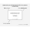 Samolepka HROZNOVÉ VÍNO s rámečkem, 6x4 cm, bílá, základní, DomaLEP.