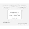 Samolepka SLADKOSTI BEZ LAKTÓZY s rámečkem, 6x4 cm, bílá, základní, DomaLEP.