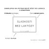 Samolepka SLADKOSTI BEZ LAKTÓZY s rámečkem, 6x4 cm, průhledná, základní, DomaLEP.