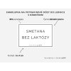 Samolepka SMETANA BEZ LAKTÓZY s rámečkem, 6x4 cm, bílá, základní, DomaLEP.
