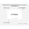 Samolepka FITNESS bez rámečku, 6 x 4 cm, bílá, tučně, DomaLEP.