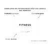 Samolepka FITNESS bez rámečku, 6 x 4 cm, průhledná, tučně, DomaLEP.