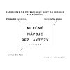Samolepka MLÉČNÉ NÁPOJE BEZ LAKTÓZY bez rámečku, 6 x 4 cm, průhledná, tučně, DomaLEP.