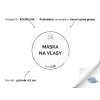 MASKA NA VLASY omyvatelná samolepka na kosmetiku, průměr 4,5 cm, tučné písmo, průhledná varianta DomaLEP